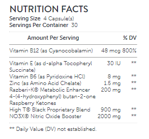 High T Black Ingredients Image
