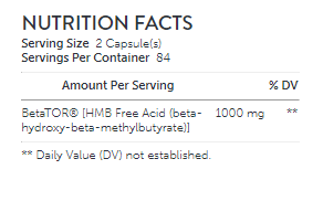 Clear Muscle Betator Ingredients Image